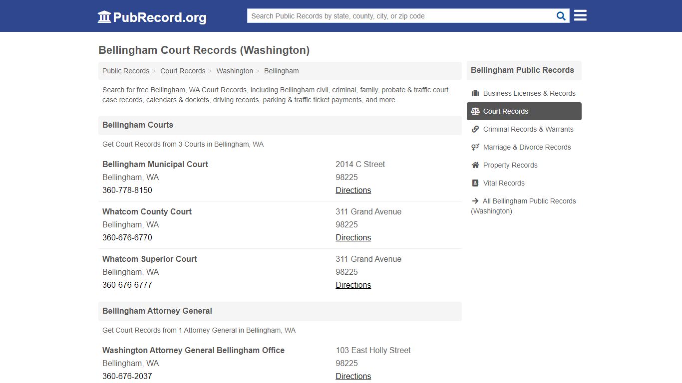 Free Bellingham Court Records (Washington Court Records)